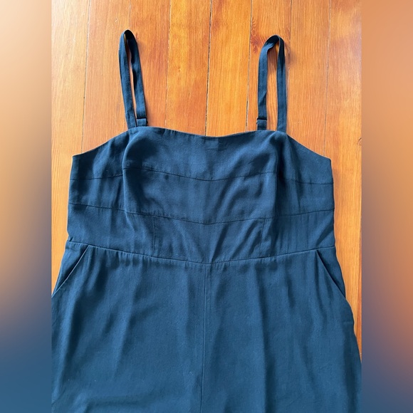 MWT Madewell Plus Square-Neck Wide-Leg Sleeveless Jumpsuit - 18W - Black - Picture 8 of 9